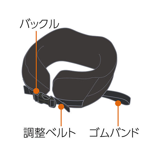 ミヨシ 低反発ネックピロー ネイビー MBZ-TP02/NV