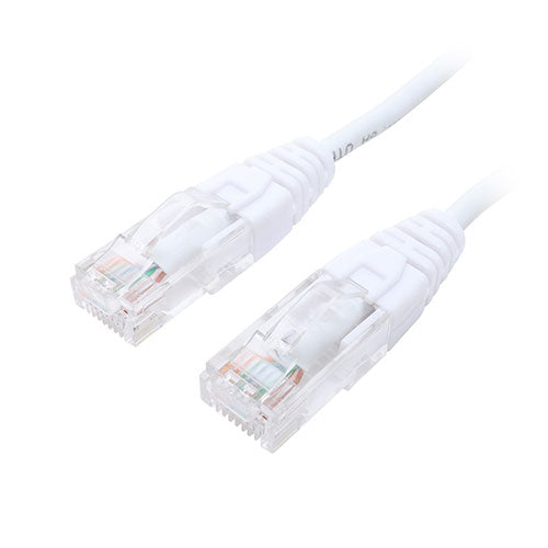 ミヨシ 抜きやすいLAN CAT.6A ホワイト 0.5m C6A-N005WH