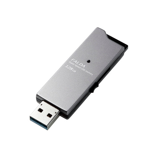 エレコム USBメモリー USB3.0対応 スライド式 高速 DAU 128GB ブラック MF-DAU3128GBK