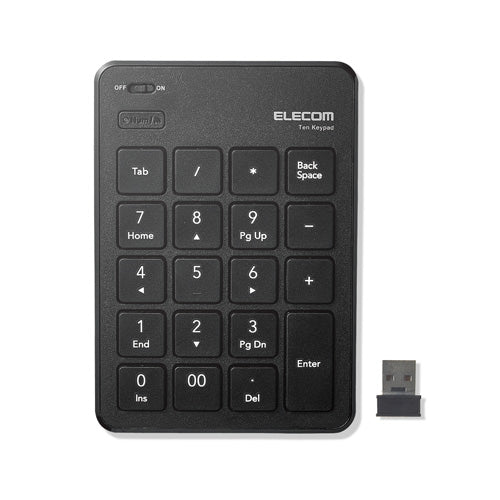 エレコム 無線テンキーパッド パンタグラフ 薄型 ブラック TK-TDP019BK
