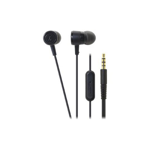 Audio-Technica オーディオテクニカ スマートフォン用インナーイヤーヘッドホン 「dip neon color」 (ブラック) ATH-CKL220iS-BK