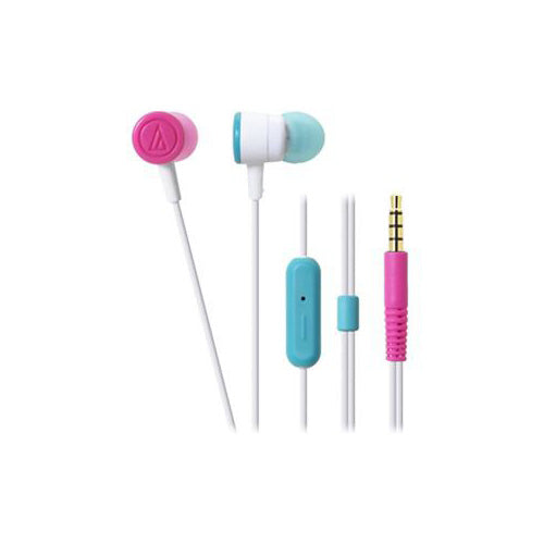 Audio-Technica オーディオテクニカ スマートフォン用インナーイヤーヘッドホン 「dip neon color」 (ホワイトクレイジー) ATH-CKL220iS-WCZ