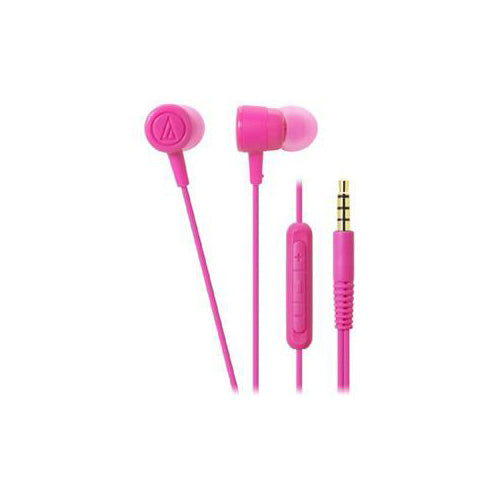 Audio-Technica オーディオテクニカ iPod/iPhone/iPad専用インナーイヤーヘッドホン 「dip neon color」 (ピンク) ATH-CKL220i-PK