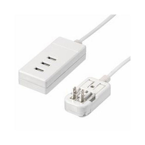 YAZAWA　海外用マルチ変換タップUSB3ポート　HPM6USB3WH