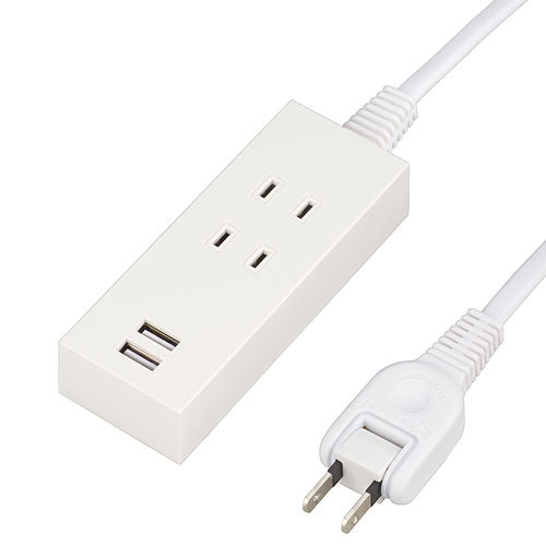 YAZAWA 2AC2USB 2.1A2.5m ホワイト Y024025WH2U