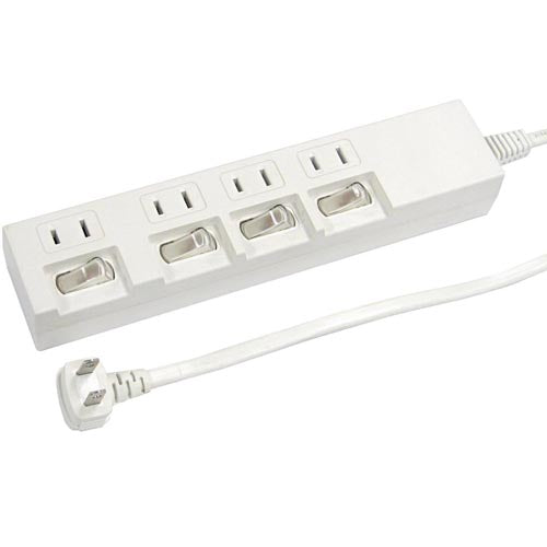 YAZAWA 個別スイッチ付節電タップ Y02442WH