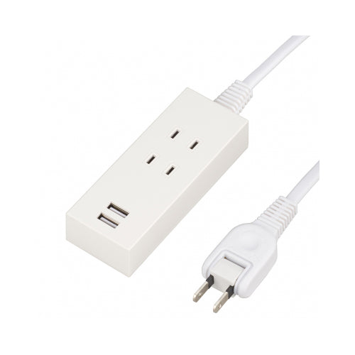 YAZAWA 2AC2USB2.1A1.5mホワイト Y024015WH2U