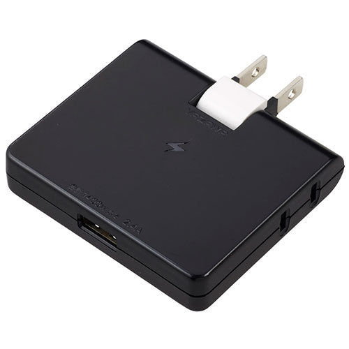 YAZAWA 雷ガード付コーナータップ 2AC+1USB2.4A ブラック H6CK3001UBK
