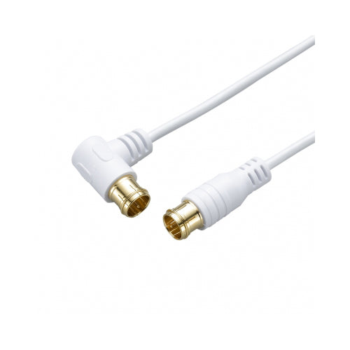 YAZAWA 極細アンテナケーブル5m  ホワイトAT48LS050WH