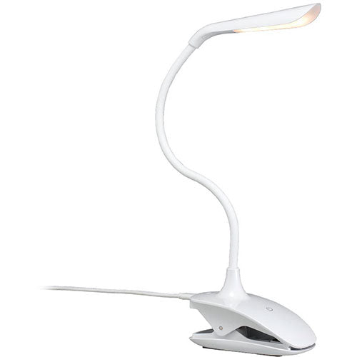 YAZAWA 調光式フレキシブルクリップライト ホワイト電球色 CFL05L02WH