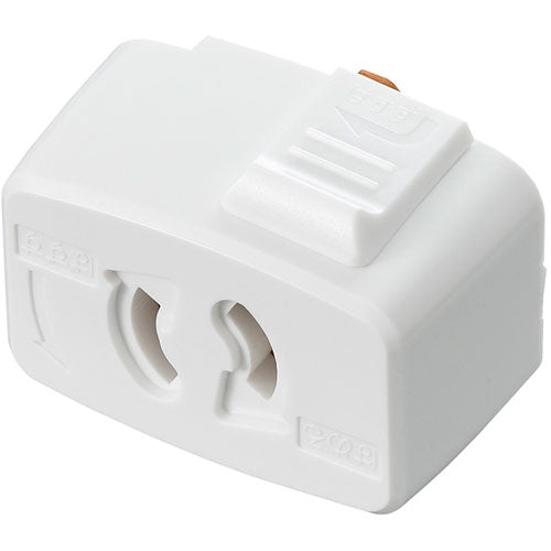 YAZAWA ライティングダクト用抜け止コンセントプラグ ホワイト 5個入 SF60135PWH