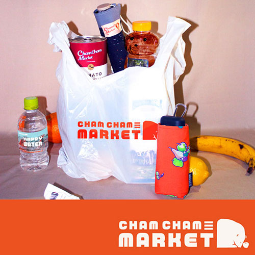 オーロラ チャムチャムマーケット CHAM CHAM MARKET 雨長傘 FRUITS オレンジ 1CM110020265