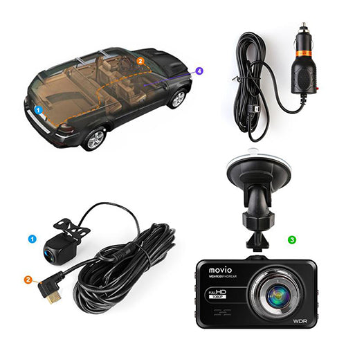 NAGAOKA 高画質HDリアカメラ搭載　ドライブレコーダー MDVR301FHDREAR