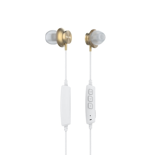 NAGAOKA 長時間連続再生アルミニウムハウジング高音質Bluetoothワイヤレスイヤホン　シャンパンゴールド BT825CGD