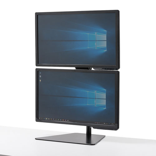 サンワサプライ 液晶モニタスタンド(上下2面) CR-LA1506BK