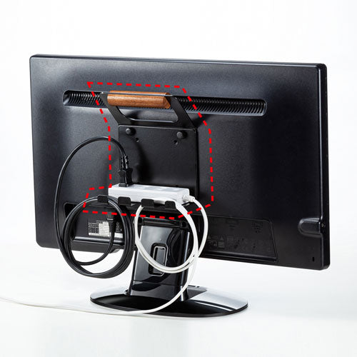 サンワサプライ VESAマウント取付けテレビハンドル(コード受け付き) MR-VESA12