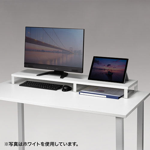 サンワサプライ 木製机上ラック W1000 ブラック MR-LC314BK