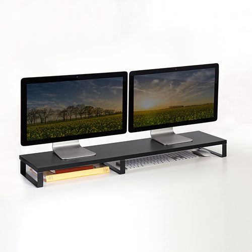 サンワサプライ 木製机上ラック W1000 ブラック MR-LC314BK
