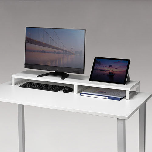 サンワサプライ 木製机上ラック W1000 ホワイト MR-LC314W