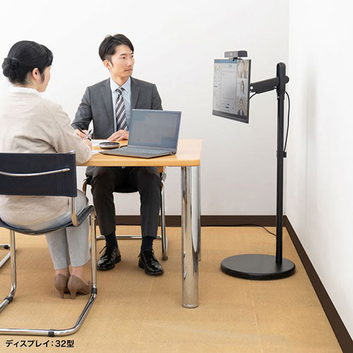 サンワサプライ キャスター付モニタースタンド ブラック CR-LAST37BK