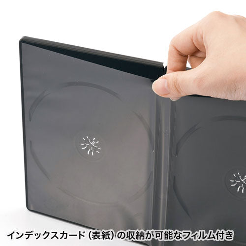 サンワサプライ DVDトールケース(3枚収納・10枚セット・ブラック) DVD-TN3-10BKN