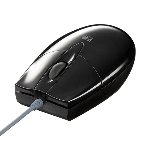 サンワサプライ 有線ブルーLEDマウス(USB-PS/2変換アダプタ付き) MA-BL3UPBKN