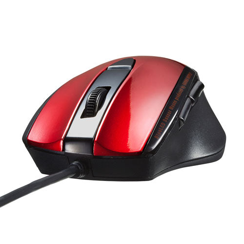 サンワサプライ 静音有線ブルーLEDマウス(5ボタン) MA-BL168R