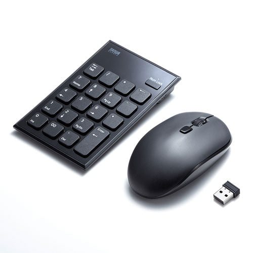 サンワサプライ 静音ワイヤレステンキーマウスセット NT-WL23SETBK