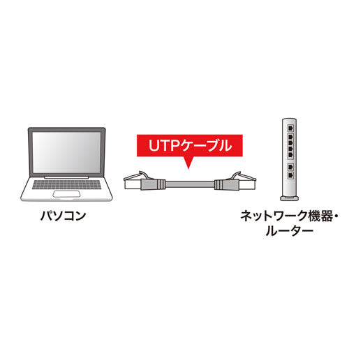 サンワサプライ つめ折れ防止カテゴリ6LANケーブル KB-T6TS-01RN