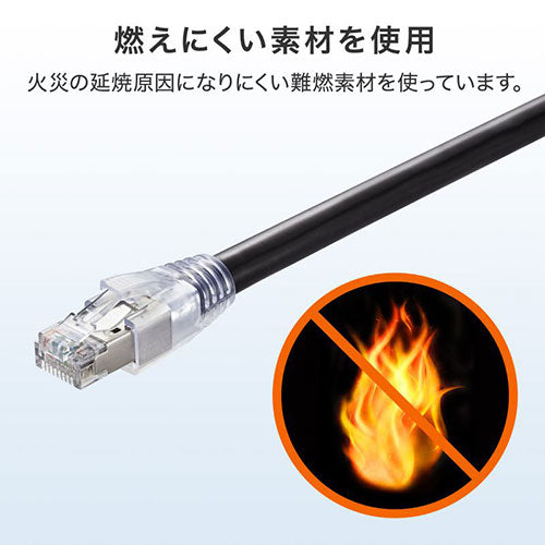 サンワサプライ カテゴリ6A屋外用LANケーブル KB-T6AAD-80BK