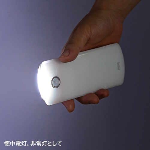 サンワサプライ LEDセンサーライト(壁コンセント用) USB-LED01N