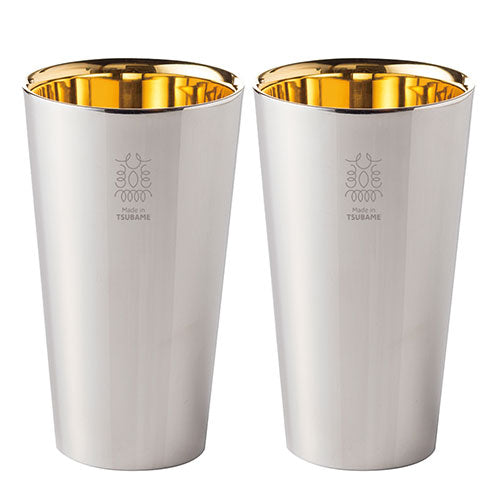 W構造タンブラー2pc 内面24金メッキ 1-2-0058