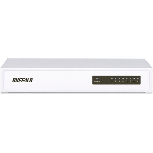 BUFFALO バッファロー LSW4-TX-8NS/WH 10/100Mbps対応・8ポート スイッチングハブ 電源内蔵モデル ホワイト LSW4-TX-8NS-WH