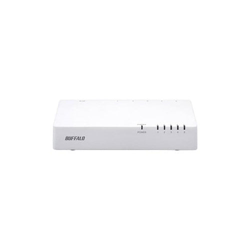 BUFFALO バッファロー 10/100Mbps対応スイッチングHub プラスチック筐体/電源内蔵モデル(5ポート) ホワイト LSW4-TX-5NP/WHD