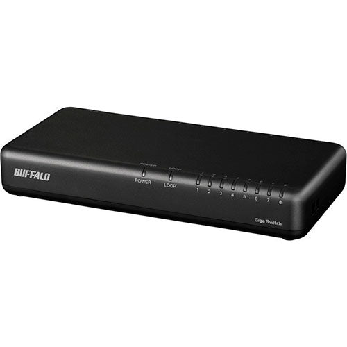 BUFFALO バッファロー Giga対応 スイッチングハブ 8ポート ブラック LSW6-GT-8NP/BK