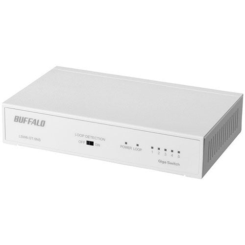 BUFFALO バッファロー Giga対応 スイッチングハブ 5ポート ホワイト LSW6-GT-5NS/WH