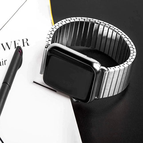 TF7 メタルストレッチバンド for Apple Watch 41/40/38mm Sサイズ シルバー TF21SV40S